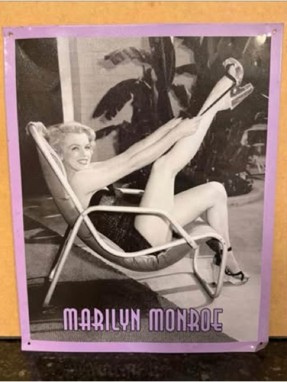 Marilyn Monroe "Gentlemen Prefer Blondes" Metal Tin Sign – 15" Vintage Style Y2K